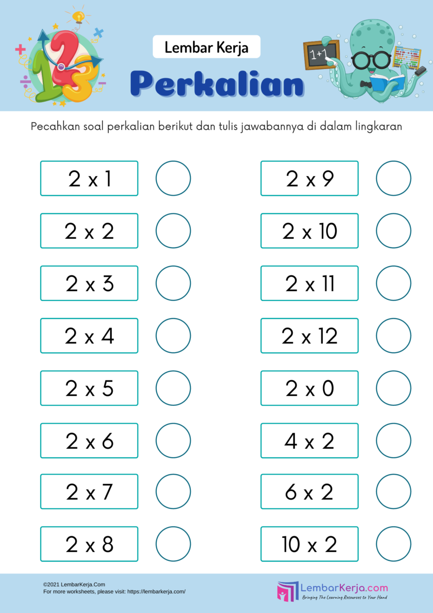 10 Contoh soal perkalian kelas 2 SD yang sering keluar saat ujian wajib dikuasai anak