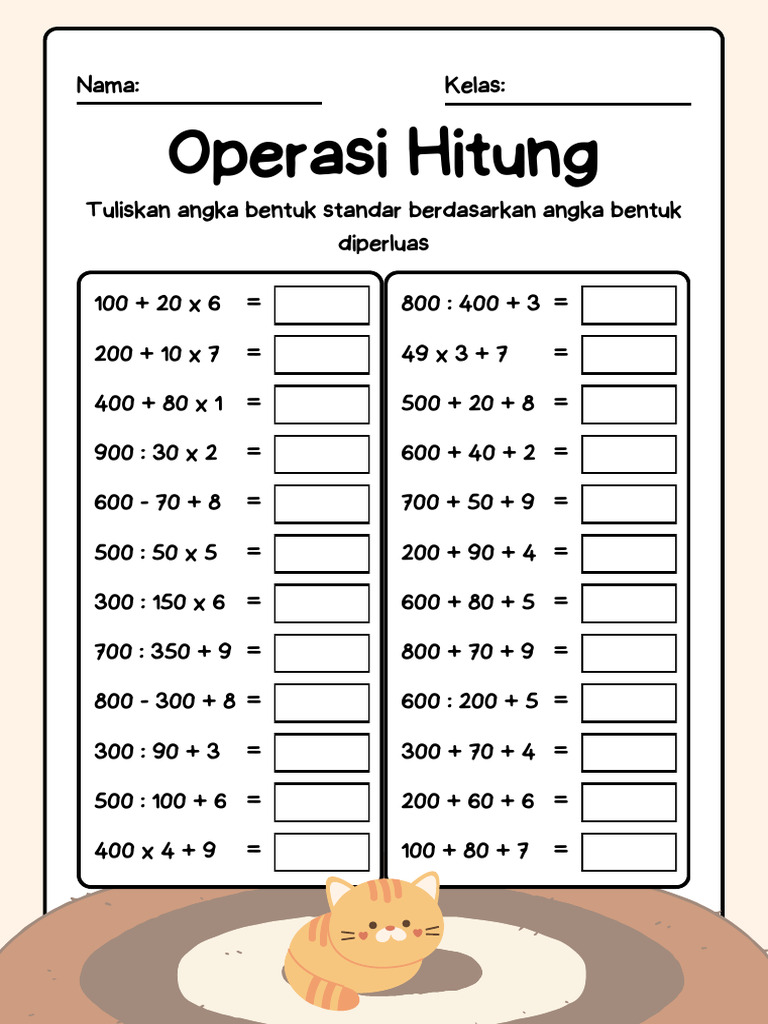 Operasi Hitung Kelas 4 PDF Operasi Hitung Kelas 4 PDF