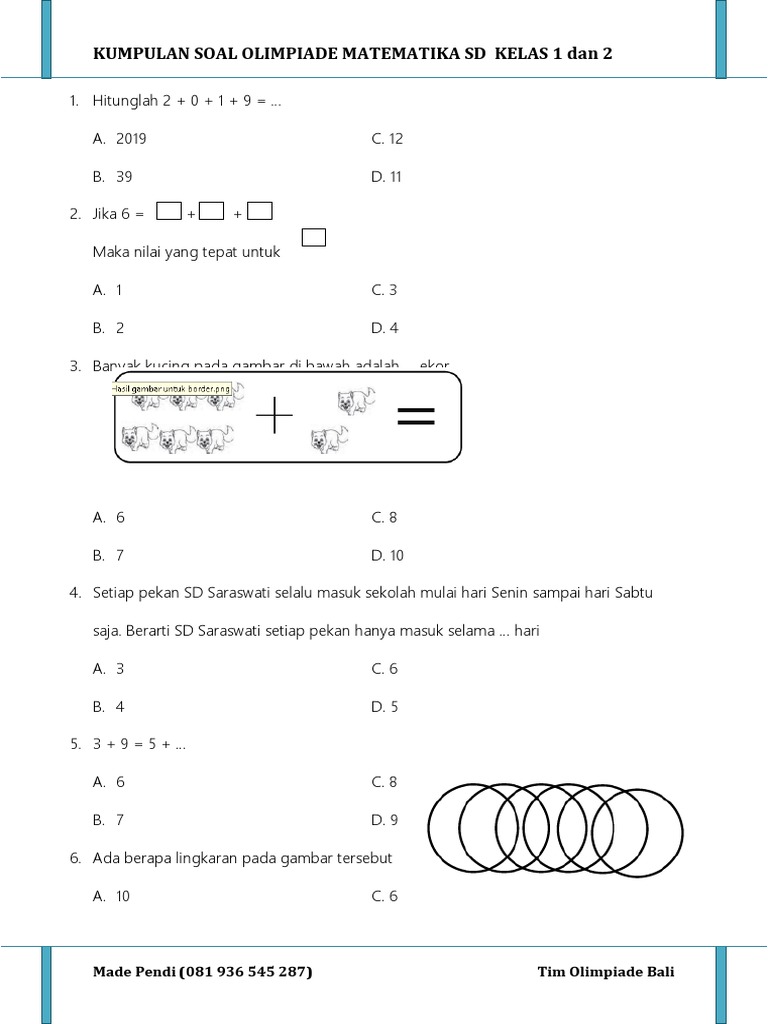Soal Olimpiade Matematika Sd Dalchaebi