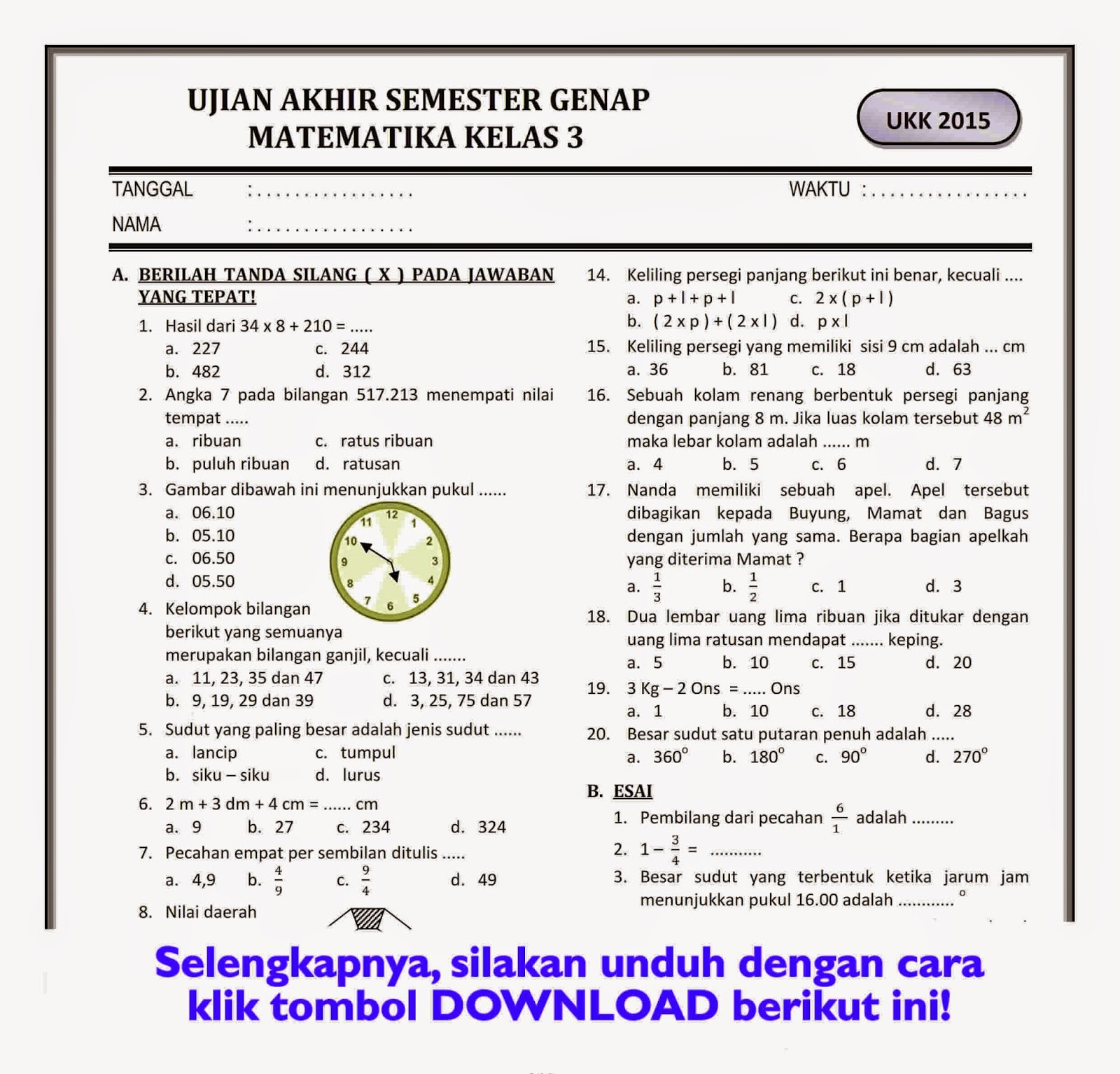 7 Rahasia Latihan Soal Semester 2 Kelas 3 Agar Anak Cepat Paham dan Nilai Maksimal