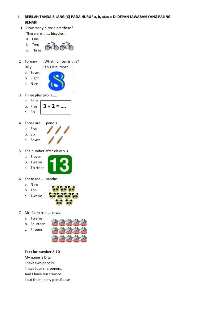 Tren Gaya 23 Soal Bahasa Inggris Kelas 1 My Family