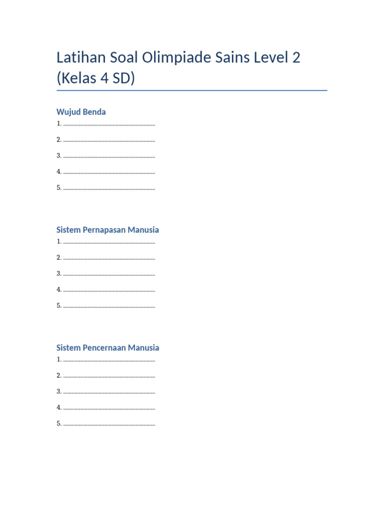 Ternyata Ini 15 Contoh Soal Olimpiade Sains Kelas 4 SD yang Mengandung HOTS Terbaru 2026