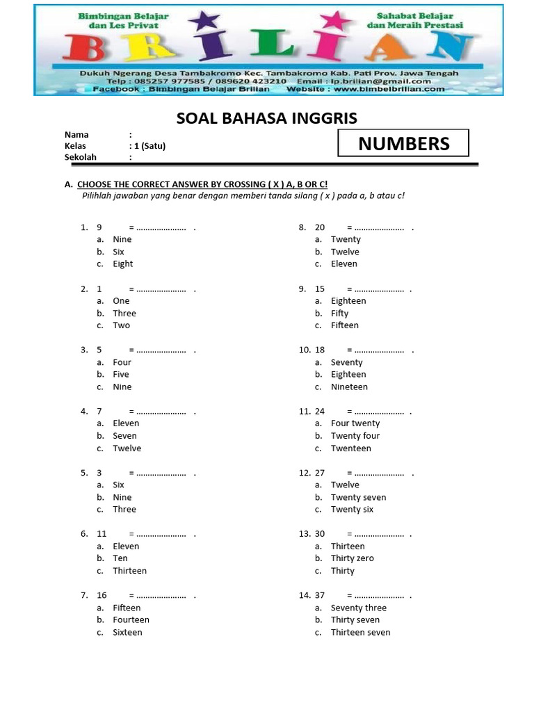 5 Contoh Soal Ordinal Number Kelas 4 SD yang Wajib Tahu Sebelum Ujian 2026