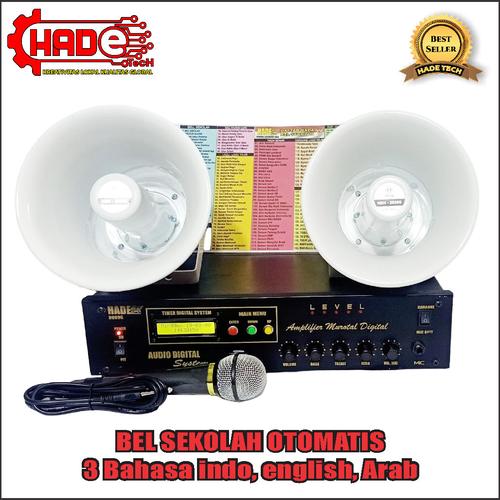 Jual BEL SEKOLAH OTOMATIS 3 BAHASA INDO ENGLISH ARAB 2 SPEAKER - Kab