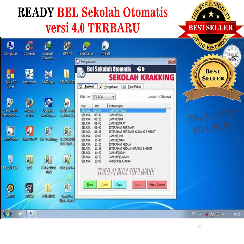 Jual Aplikasi Software mybell Bel Sekolah Otomatis Shopee Indonesia