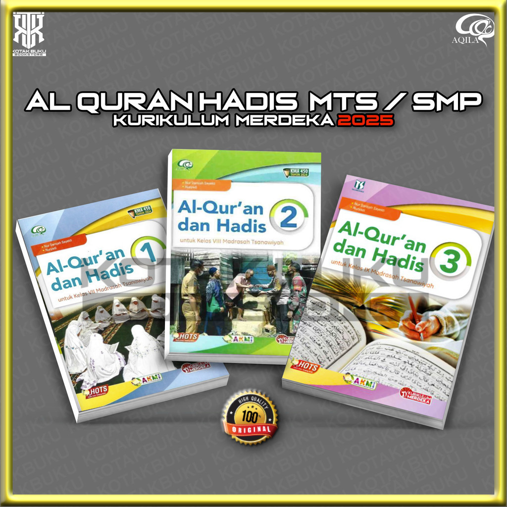 Jual Buku Alquran Hadis Kelas 7 8 9 MTS Kurikulum Merdeka Qurdis MTS