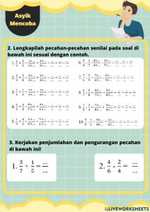 5 Contoh Soal Cerita Tentang Penjumlahan Pecahan Untuk Kelas 3 yang Wajib Tahu