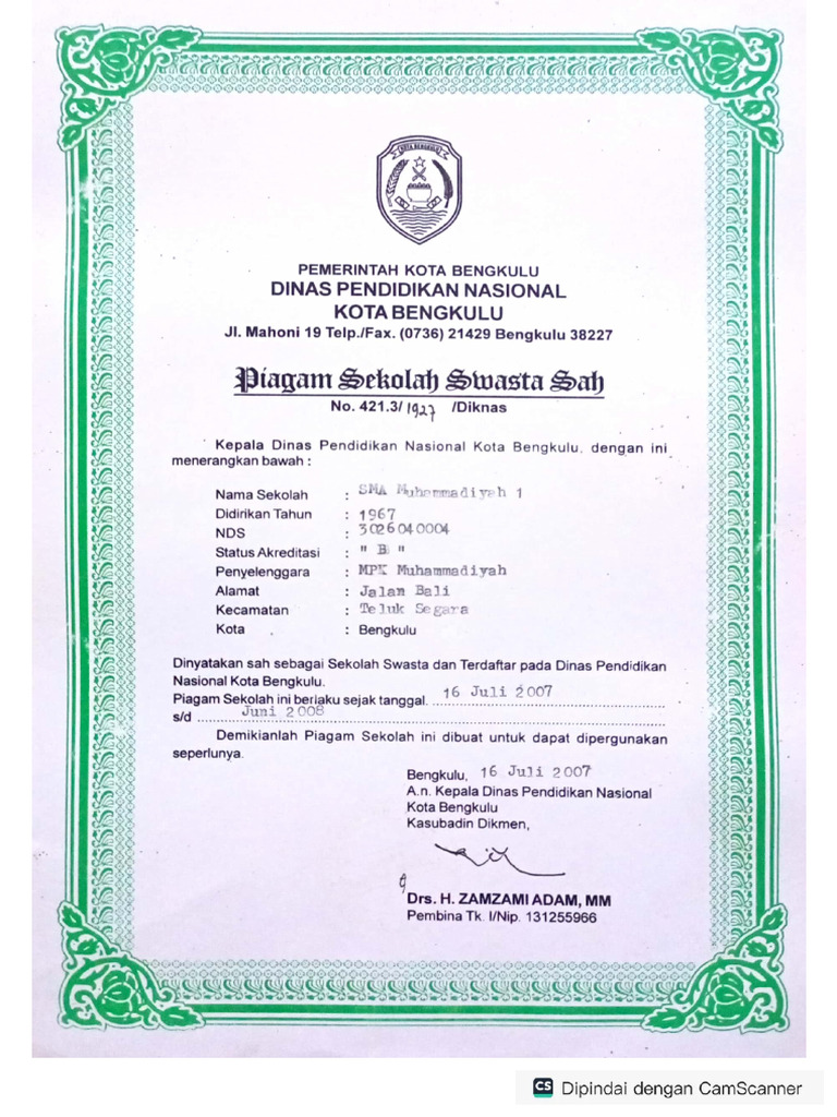 Piagam Sekolah Swasta PDF Piagam Sekolah Swasta PDF