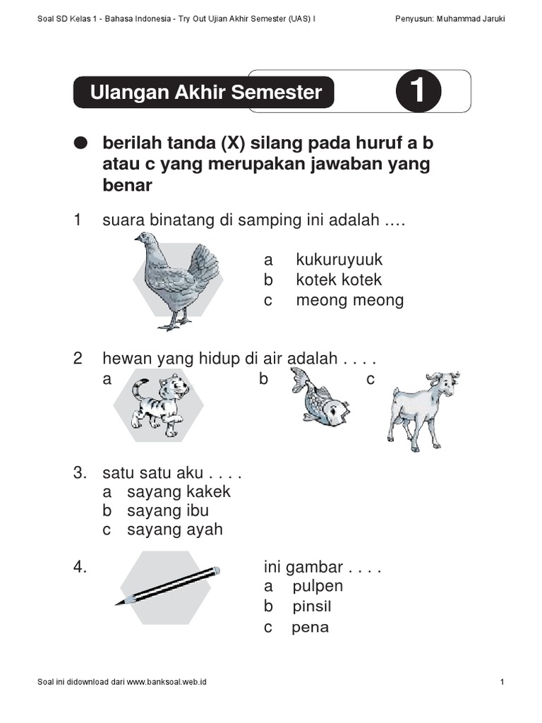 5 Rahasia Contoh Soal Anak Kelas 1 SD Semester 2 yang Terbukti Bikin Nilai Naik Drastis