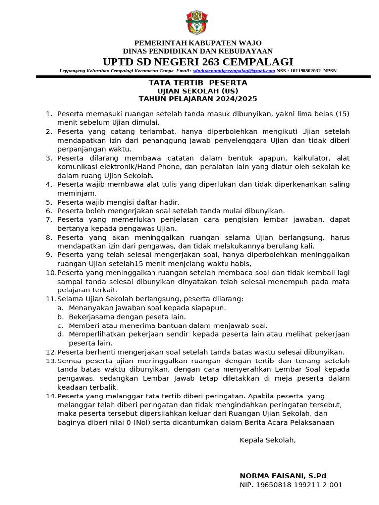 Wajib Tahu: 3 Aturan dalam Tata Tertib Ujian Sekolah PDF Tahun 2026/2027 di Jawa Barat