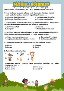 Wajib Tahu! 5 Contoh Soal Ciri-Ciri Makhluk Hidup Kelas 3 SD Paling Sering Muncul di Ulangan