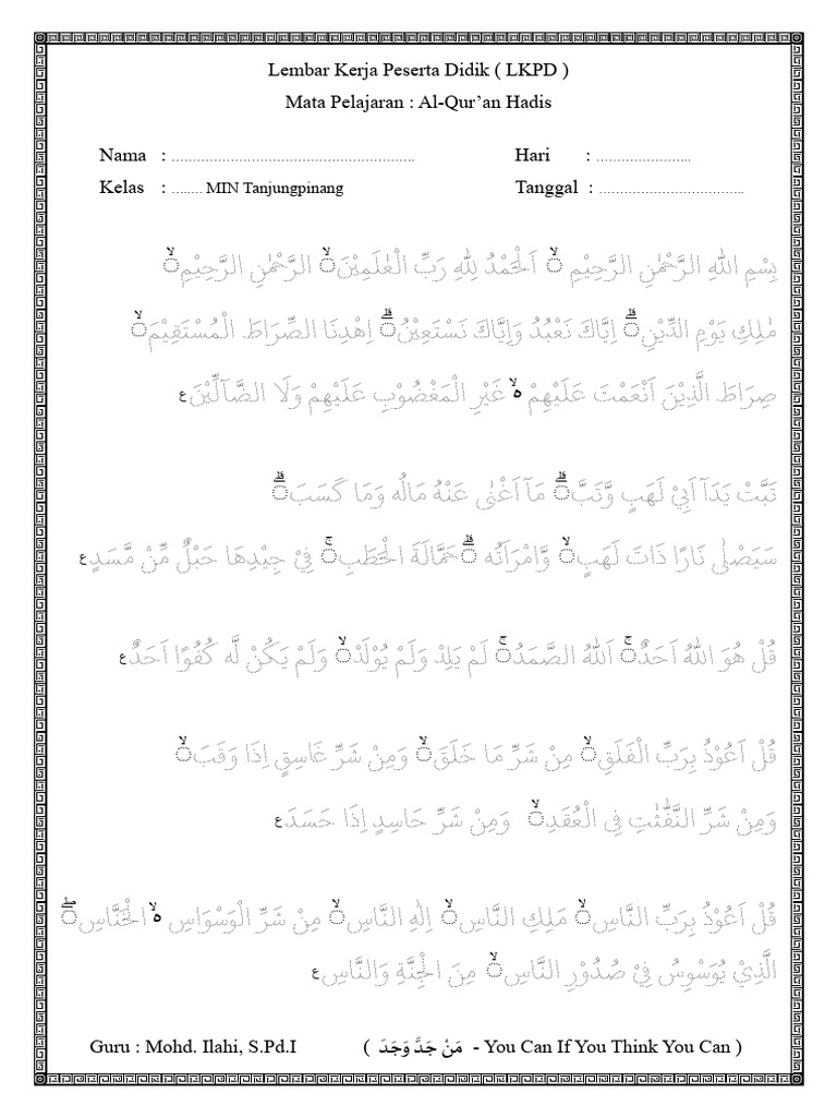 7 Rahasia Memilih Mengaji Online serta Latihan Soal Bab Menulis Al Quran untuk Kelas 3 SD