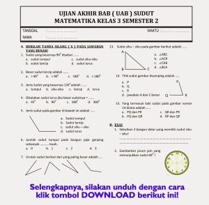 Akhirnya Tersedia Free Download Soal MTK UKK Kelas 3 Semester 2 Kurikulum Merdeka 2026 dengan Kunci Jawaban Lengkap