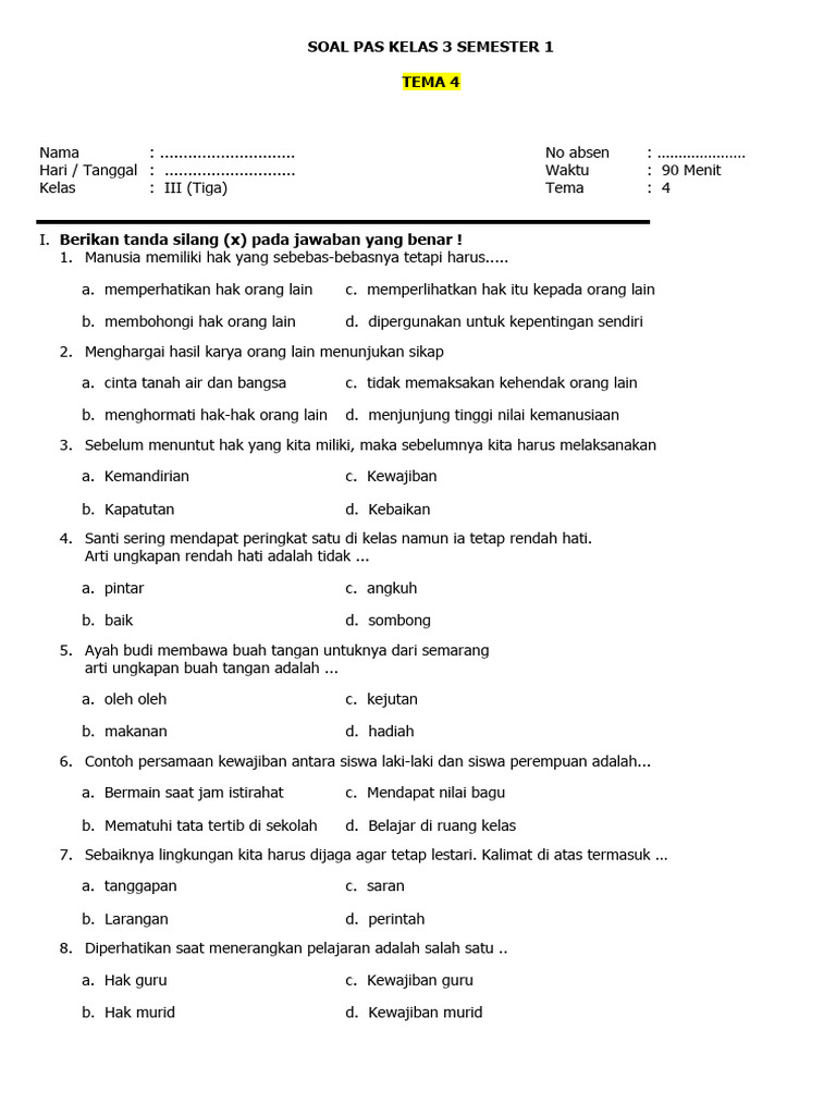 Terbukti 7 Tips Cepat Menaklukkan Latihan Soal Bahasa Indonesia Kelas 3 Tema 4 Sebelum Ujian