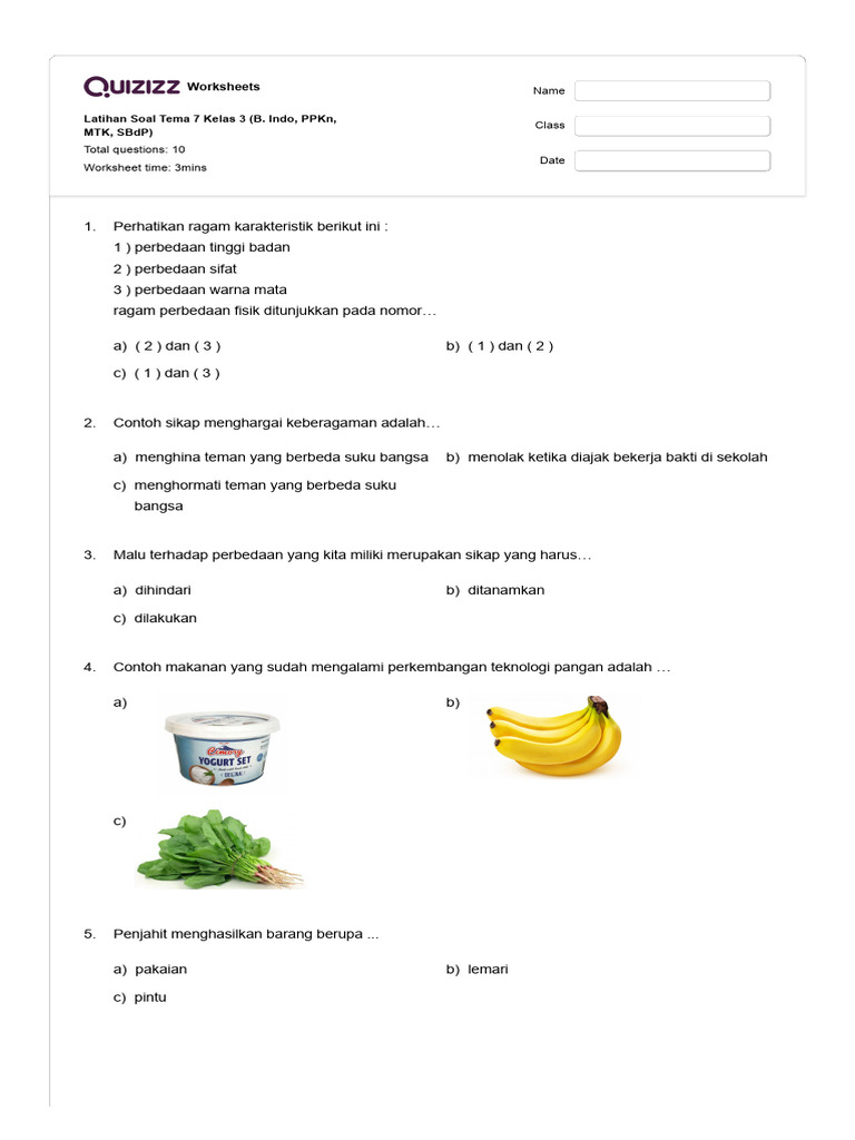 Ternyata Ini Rahasia Nilai Bagus: Freedownload Soal Tema 7 Kelas 3 SD Lengkap dengan 7 Tipe Soal Sudut