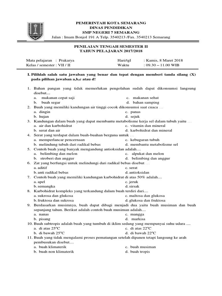 7 Rahasia Kuasai Contoh Soal PTS Prakarya Kelas 8 Semester 2 Bab Kerajinan Sekarang Juga