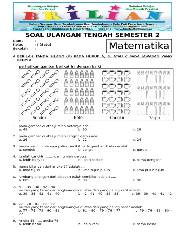 Wajib Tahu Bocoran Materi Soal UTS SD Kelas 1 Agar Anak Siap Hadapi Ujian Besok