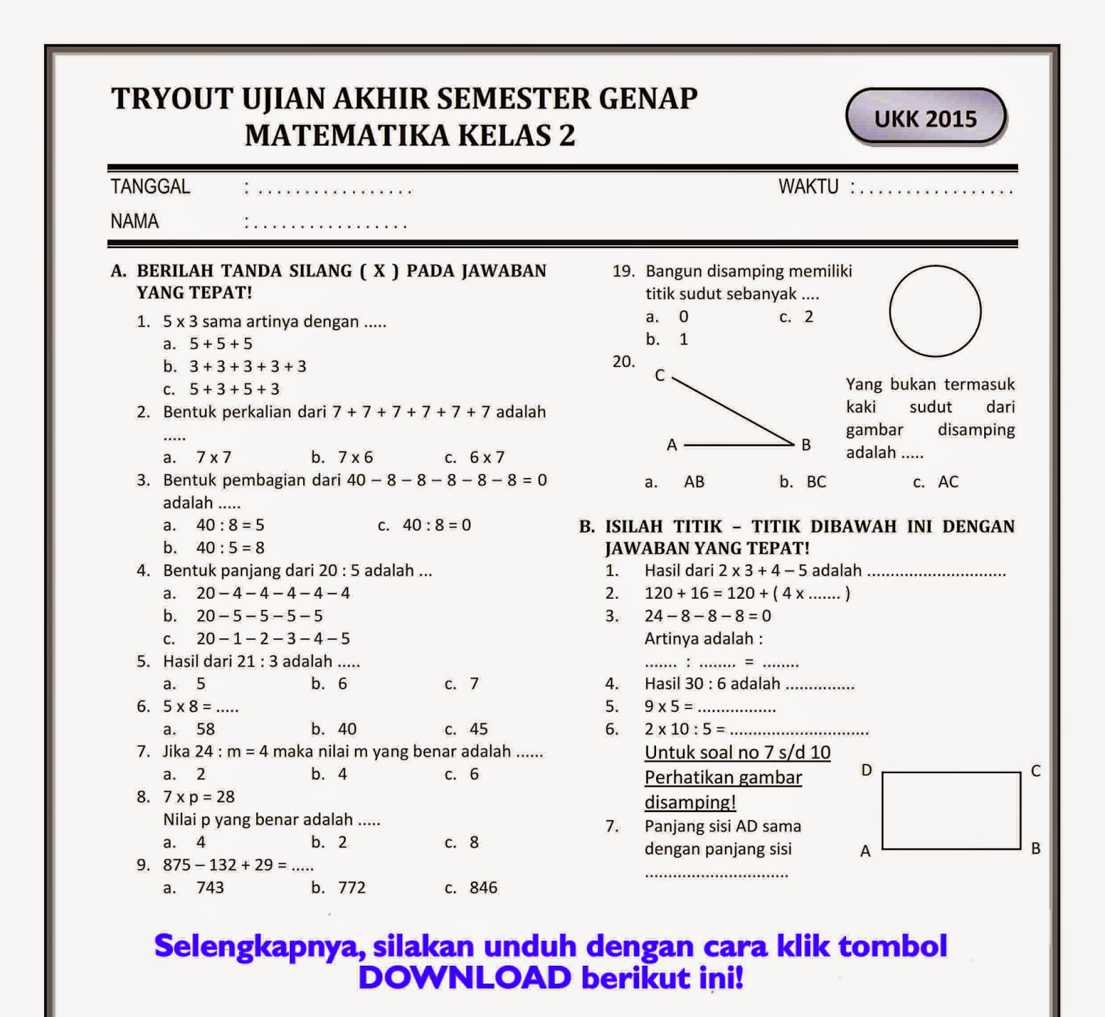Wajib Tahu Materi Matematika Kelas 5 SD Semester 1 dan Contoh Soal Agar Anak Juara