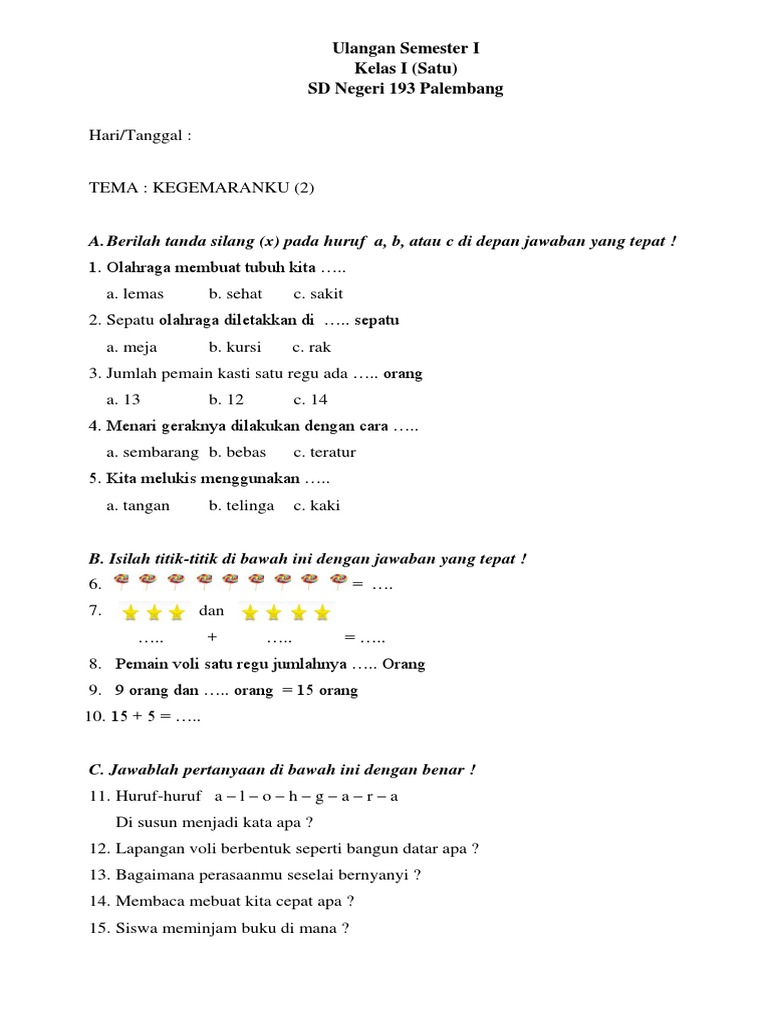 Wajib Tahu Rahasia Materi Soal Kelas 1 SD Baru Agar Anak Cepat Pintar Belajar